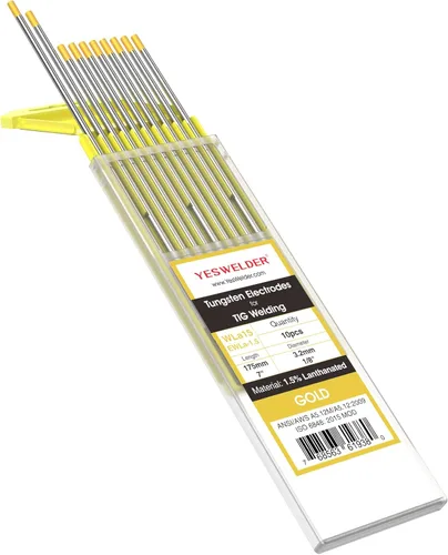 Vista 20 de YESWELDER Electrodo de tungsteno TIG Weld 1/8"x 7" 10-pk, no radiactivo comparable a E3 púrpura