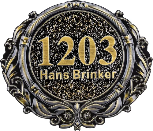 Vista 54 de Letrero de dirección fundido personalizado con número de casa, placa de dirección de casa de 12 pulgadas, letrero de número de Steet House