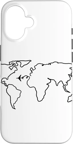 Vista 32 de World Map Airplane Funny Wanderlust Travel Traveler Gift Case for iPhone 17