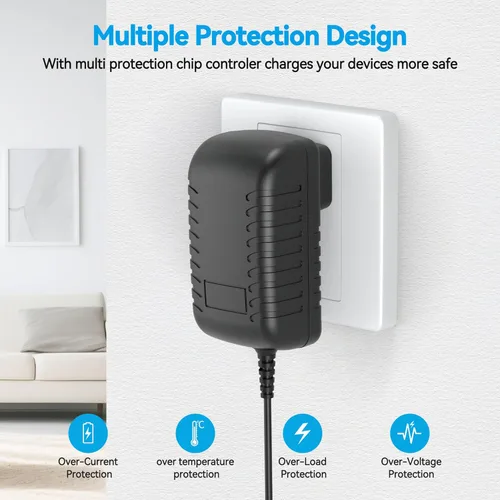 Vista 2 de Adaptador de corriente de 5 V, cable oscilante compatible con Nova Baby Swing para bebés, JBP-NOVA-Gry, Graco Simple Sway 2000752, DuetSoothe