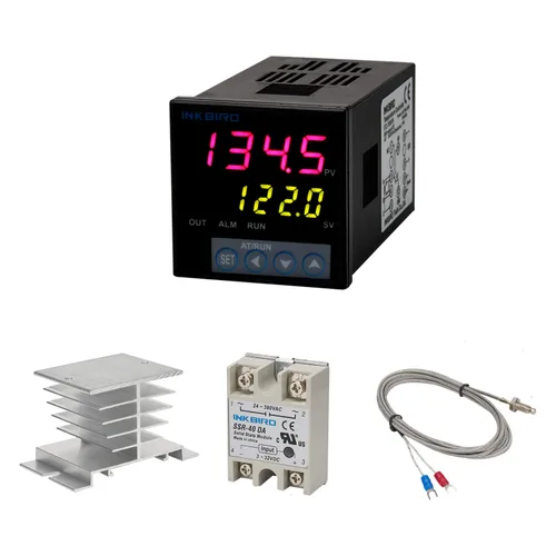 Kit de controlador de temperatura PID Inkbird, alto voltaje de 100ACV a 240ACV, viene con relé de estado sólido SSR 40DA, termopar tipo K y