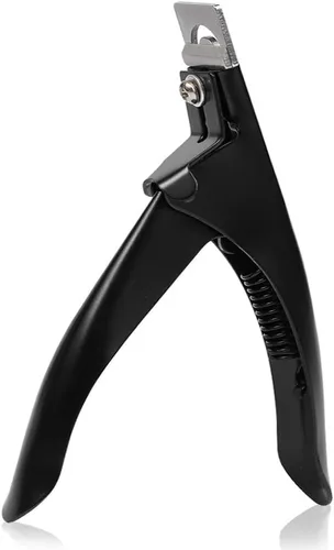 SUMAJU Cortaúñas postizas acrílicas profesionales para uñas acrílicas, herramienta de manicura de uñas (negro)