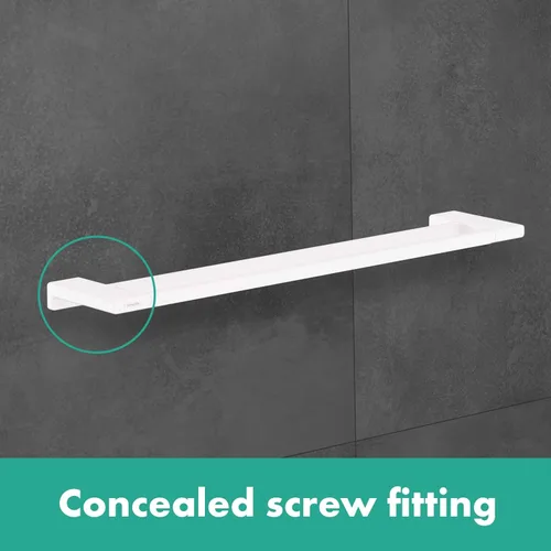 Vista 2 de hansgrohe AddStoris 41743340 - Toallero de baño doble en cromo negro cepillado, accesorios de 1 pulgada