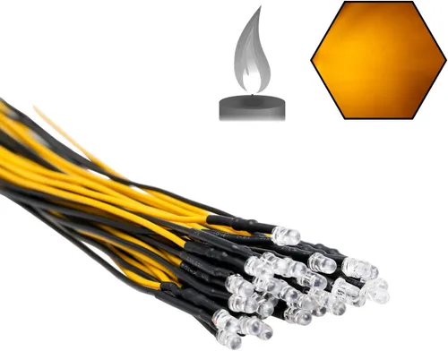 Vista 47 de 30 piezas de luces LED de 12 voltios de 1.8 mm, diodos emisores, precableados, 20 cm, DC 12v, lente transparente, pequeñas lámparas LED