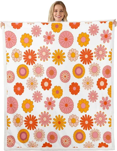 Vista 15 de Clouds and Sun Throw Flannel Blanket,Rain Stars Fleece Throw Blanket for Home Decor Sofa Couch,Cartoon Style Fleece Blankets,40"x50