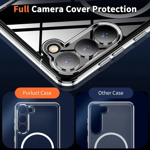 Vista 3 de Funda magnética diseñada para Samsung Galaxy S23+ Plus [compatible con MagSafe], protección contra caídas de grado militar [nunca amarillento] Funda