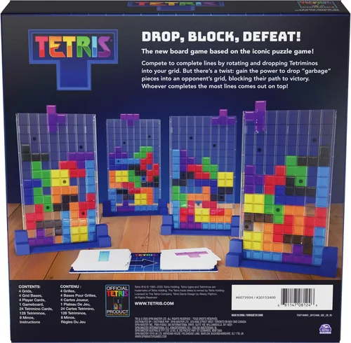 Vista 9 de Spin Master Games, Tetris: El juego de mesa, juega el clásico juego de rompecabezas Tetris en la vida real, desafío de rompecabezas multijugador