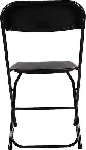 Vista 6 de BTEXPERT Juego de mesa plegable de 5 piezas, portátil y silla, mesa cuadrada de plástico de granito blanco de 34 pulgadas, 4 sillas negras