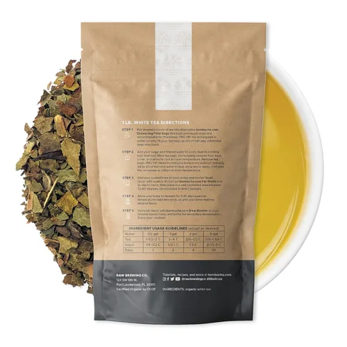 Vista 2 de Kombucha.com Té orgánico certificado de hojas sueltas - Mezclas de elaboración de cerveza de kombucha