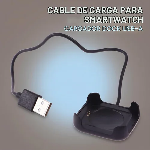Vista 9 de Cable de carga negro para reloj inteligente HW22, cargador de reloj inteligente, magnético, soporte de muelle, cables adaptadores de cable USB