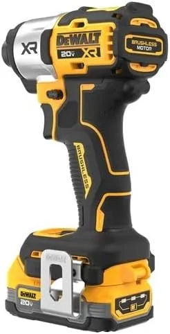 Vista 6 de DEWALT Atornillador de Impacto 20V MAX, Inalámbrico, 3 Velocidades, Batería y Cargador Incluidos (DCF845D1E1)