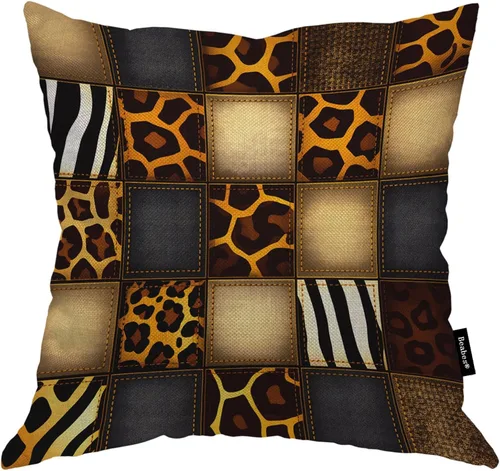 Vista 45 de Fundas de almohada de pintura artística, líneas abstractas amarillas y grises, fundas de almohada suaves, funda de cojín para sala de estar, cama
