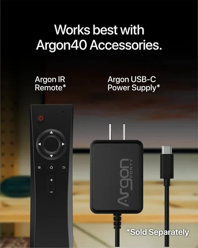 Vista 8 de Carcasa Argon ONE para Raspberry Pi 4 Modelo B con ventilador de refrigeración, disipador de calor de aluminio, botón de encendido, compatible