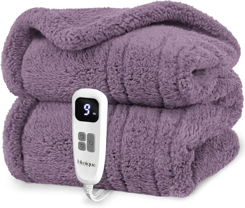 Vista 13 de Heated Blanket Electric Blanket Queen - Fast Heating Blanket Throw Dual Control Double Sided Sherpa with 10 Heating Levels & 2-10 Hours Auto Off