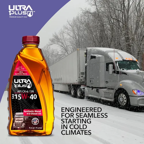 Vista 4 de ULTRA 1PLUS SAE 15W-40 mezcla sintética API CK-4/SN aceite de motor diésel para flota (balde de 5 galones)