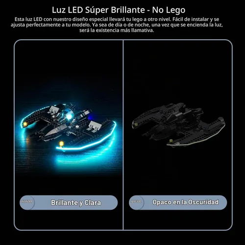 Vista 3 de BrickBling Iluminación LED compatible con Lego 76265 DC Batwing vs. The