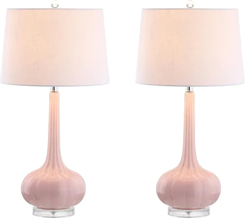 Vista 12 de JONATHAN Y JYL1079B-SET2 Conjunto de 2 Lámparas de Mesa Bette 28.5" Lámpara de Mesa LED Contemporánea de Cristal en Forma de Lágrima para Mesita