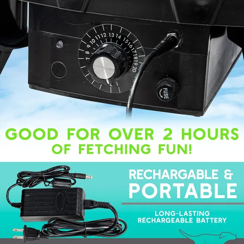 Vista 11 de Franklin Pet Supply Co. - Lanzador automático de discos para perros - Ready Set Fetch - Juguete lanzador portátil para perros - Funciona