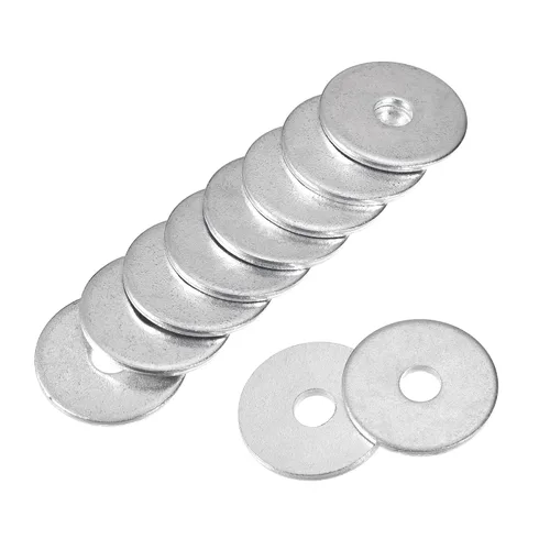 uxcell 0.236 in x 0.984 in x 0.079 in cinc plateado acero al carbono arandela plana para tornillo tornillo 25pcs