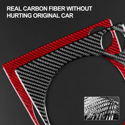 Vista 7 de Adhesivo de fibra de carbono para cubierta de marco de panel de cambio de caja de cambios de automóvil para Volkswagen Beetle 2012-2019, accesorios