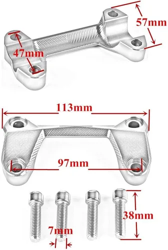 Vista 4 de Para 125 200 390 motocicleta naranja CNC aluminio manillar elevadores cubierta superior abrazadera