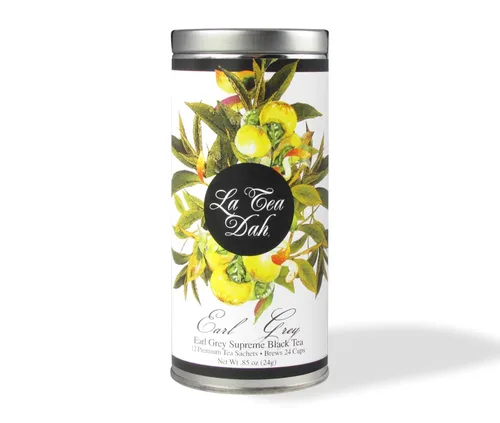 Vista 18 de Té verde albaricoque y melocotón de La Tea Dah, delicioso té de melocotón afrutado hecho con hojas de té verde de pólvora ligeramente cafeinadas