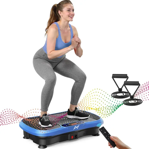 Vista 16 de AXV Vibration Plate Fitness Platform Exercise Machine Vibrating Shaking Full Body Shaker Workout Vibrate Stand Shake Board Sport for Weight Loss Fat