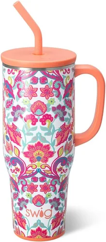 Vista 54 de Swig Life 40oz Insulated Mega Mug with Handle & Straw, Boho Desert DESIERTO BOHO
