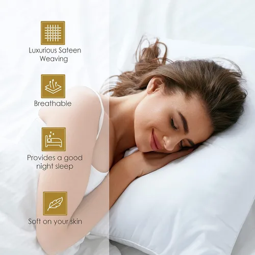 Vista 3 de BLUENILEMILLS BNM - Juego de sábanas de lujo de algodón egipcio de 1000 hilos, decoración clásica de cama, incluye 1 sábana bajera elástica