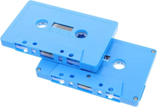 Caja de decoración de cinta retro, 2 unidades, cinta de casete, almacenamiento de música, decoración de fiesta, casete en blanco, audio para
