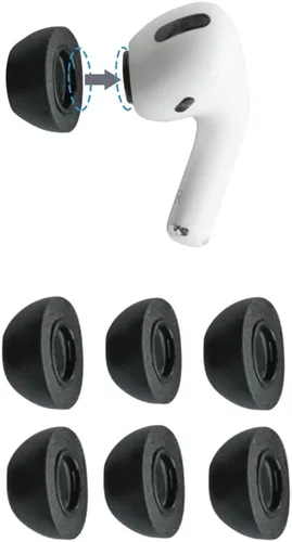 Vista 33 de Comply Puntas de repuesto de espuma viscoelástica para Apple AirPods Pro 1 y 2 Máxima comodidad, ajuste seguro, aislamiento de ruido superior