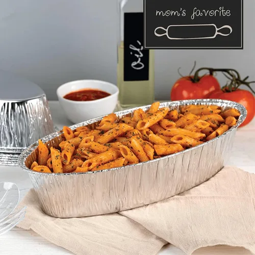 Vista 6 de JetFoil Moldes desechables de aluminio de 3 libras, ovalados medianos para Acción de Gracias, moldes de papel de aluminio 100% reciclables e ideales