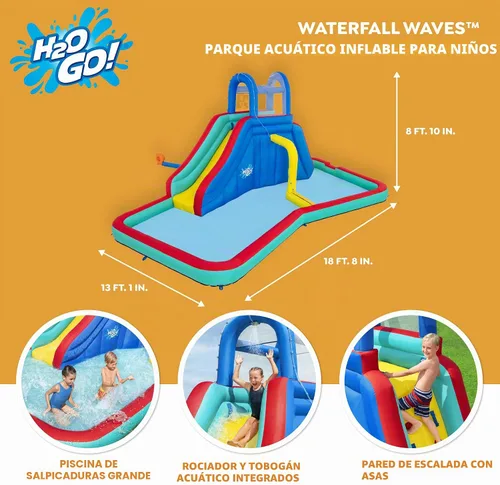 Vista 3 de H2OGO! HydroHangout - Mega parque acuático inflable para niños