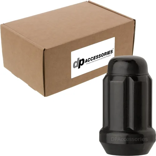 Vista 11 de DPAccessories Negro 7/16-20 Tuercas de rueda para ruedas de repuesto - Sintonizador de extremo cerrado - 34mm (1.35") de alto - Paquete de 4