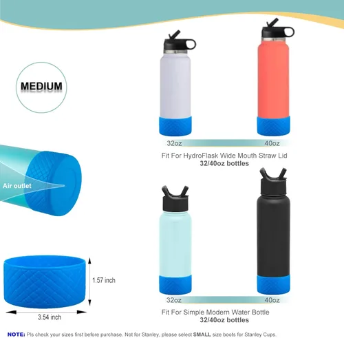 Vista 58 de Silicone Boot for Stanley Quencher 40 oz, Bottom Boot for IceFlow Flip 20 oz 30 oz, Boots Sleeve Cover for Hydroflask 12-24 oz and 32 oz 40 z Sports