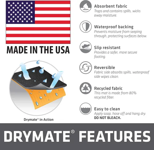 Vista 6 de Drymate Tapete de carga (58 x 72 pulgadas), funda de asiento/maletero, absorbente, impermeable, lavable a máquina, protege el interior del vehículo