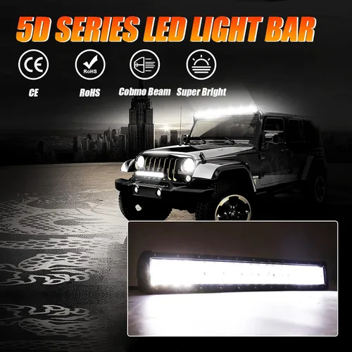 Vista 2 de Combo de barra de luz LED Auxbeam y LED PHILIPS para vehículos Pickup SUV ATV Ford F150