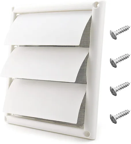 Vista 15 de Funmit Cubierta de ventilación de metal para secadora de 4 pulgadas con pantalla de malla metálica, cubierta de ventilación de acero inoxidable