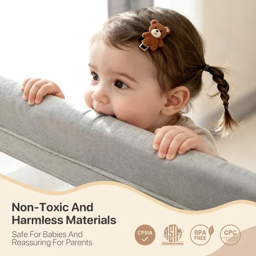 Vista 4 de Corralito para bebés, corralito extragrande para bebés y niños pequeños, corralito de juegos resistente con puerta de seguridad, corralito de juego