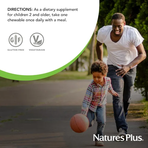 Vista 6 de NaturesPlus Animal Parade Source of Life - Ayuda digestiva masticable para niños, sabor a frutas tropicales, 90 tabletas en forma de animal