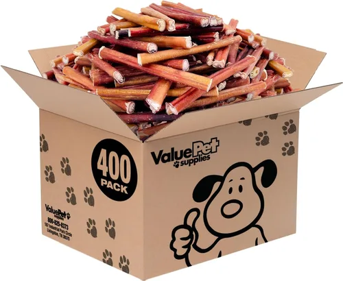 Vista 10 de ValueBull Bully Sticks para perros pequeños, extrafinos de 6 pulgadas, 50 unidades, golosinas naturales para perros, 100% carne de res, un solo