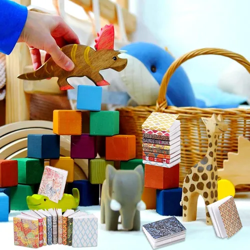 Vista 7 de 20 libros en miniatura para casa de muñecas a escala 1:12, mini libros para casa de muñecas, accesorios surtidos para casa de muñecas, suministros