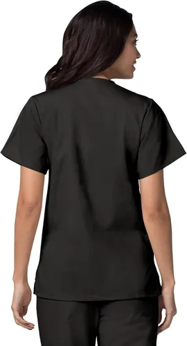 Vista 2 de Adar Universal Scrubs for Women - Snap Front Scrub Top
