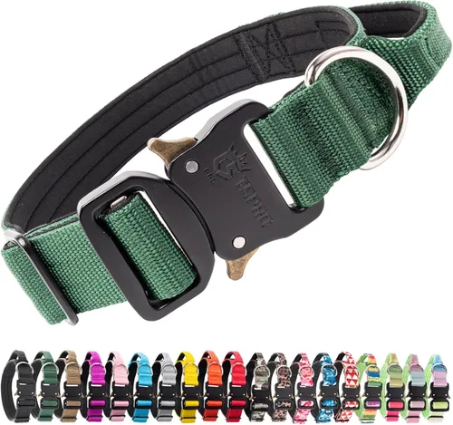 Vista 49 de TSPRO Collares Premium para Perros Collar Táctico para Perro con Asa y Hebilla Metálica de Liberación Rápida de Servicio Pesado Duradero Grueso
