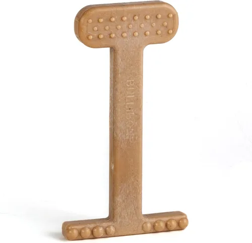 Vista 41 de Bullibone Juguete masticable de nailon para perros masticadores agresivos, hueso de higiene dental con sabor a tocino, juguetes duraderos