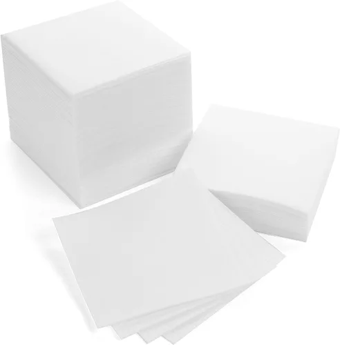 Vista 27 de AH AMERICAN HOMESTEAD Servilletas de cóctel de papel, servilletas desechables similares al lino, 4.75 x 4.75 pulgadas, servilletas cuadradas a