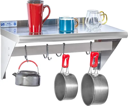 Vista 12 de Estante de acero inoxidable Hally 12 x 60