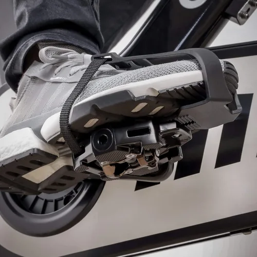 Vista 5 de Venzo Jaulas y pedales para dedos de bicicleta, compatibles con Shimano SPD, clips fijos o ajustables para dedos de bicicleta y tacos