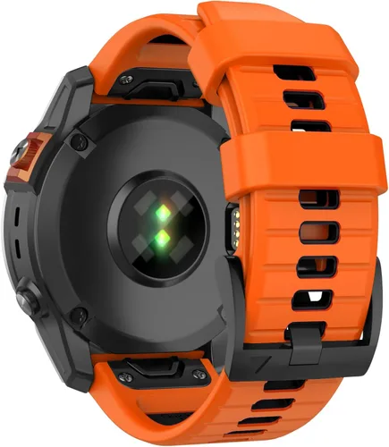 Vista 14 de Compatible con Fenix 7X Band, correa de reloj de silicona de fácil ajuste de 1.024 in para Garmin Fenix 5X/5X Plus/6X/6X Pro/7X Pro/3/3 HR