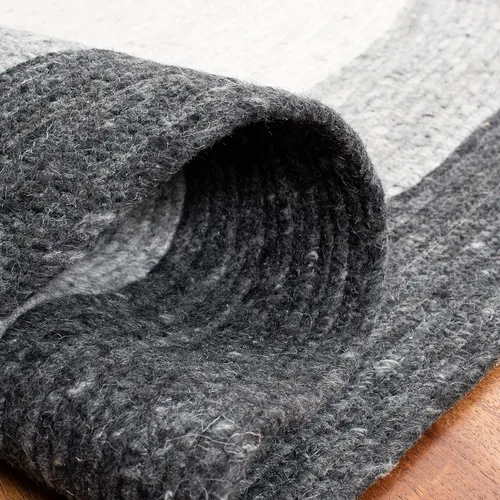 Vista 6 de SAFAVIEH Braided Collection BRD903A BRD903A - Alfombra ovalada de lana reversible hecha a mano para entrada, vestíbulo, sala de estar, dormitorio